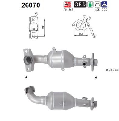 Катализатор AS 26070 для MITSUBISHI MIRAGE