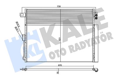 Конденсатор, кондиционер KALE OTO RADYATÖR 343185 для JEEP GRAND CHEROKEE
