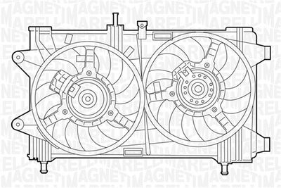Вентилятор, охлаждение двигателя MAGNETI MARELLI 069422046010 для FIAT PUNTO