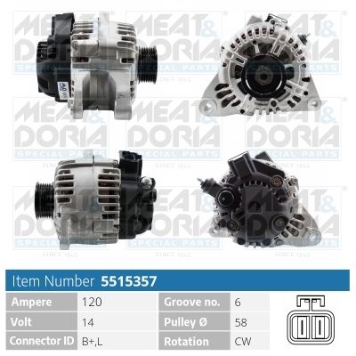 Генератор MEAT & DORIA 5515357 для HYUNDAI TUCSON