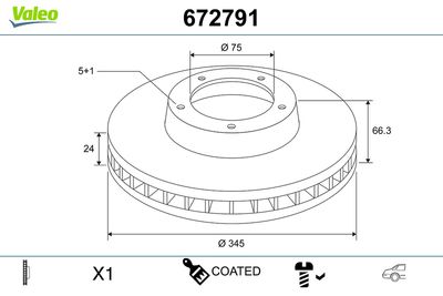BREMSSCHEIBE VALEO 672791
