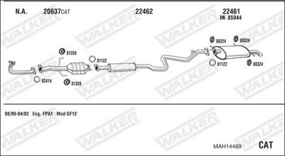 Изпускателна система WALKER MAH14489
