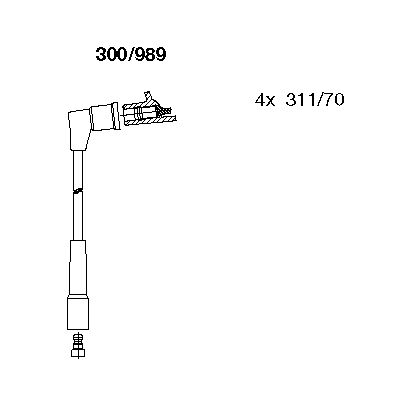 Комплект проводов зажигания BREMI 300/989 для SUBARU LEGACY