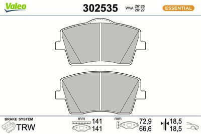 BREMSBELAGSATZ SCHEIBENBREMSE