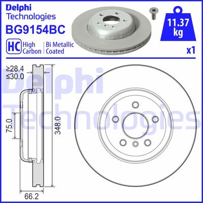 Bromsskiva DELPHI BG9154BC