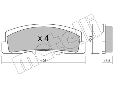 Комплект тормозных колодок, дисковый тормоз METELLI 22-0046-0 для CHEVROLET NIVA