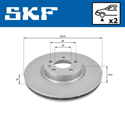 DISC FRANA SKF VKBD80150V2 1