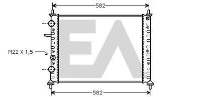 Радиатор, охлаждение двигателя EACLIMA 31R25031 для FIAT MAREA