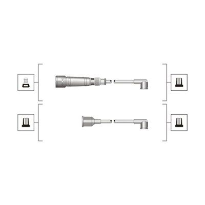 Комплект проводов зажигания MAGNETI MARELLI 941319170089 для AUDI 50