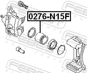 Piston, brake caliper 0276-N15F