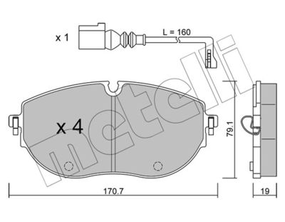 Brake Pad Set, disc brake 22-1322-0