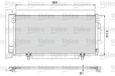 VALEO 810923 Радіатор кондиціонера для SUBARU (Субару)