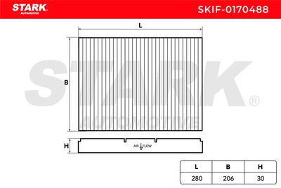 Филтър купе (поленов филтър) STARK SKIF-0170488