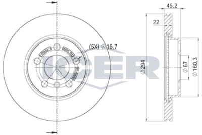 ICER 78BD0046-2 Тормозные диски для MINI MINI (F55)