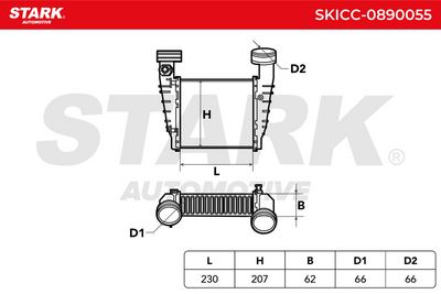 интеркулер (охладител за въздуха на турбината) STARK SKICC-0890055