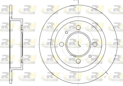 ROADHOUSE 6424.00 Тормозные диски  для NISSAN SUNNY III Hatchback (N14) 2.0 D