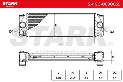 интеркулер (охладител за въздуха на турбината) STARK SKICC-0890039