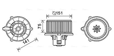 VENTILATOR HABITACLU AVA QUALITY COOLING KA8247