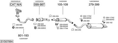 SISTEM DE ESAPAMENT BOSAL SYS07664
