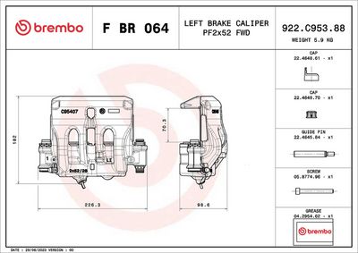 ETRIER FRANA BREMBO FBR064 1