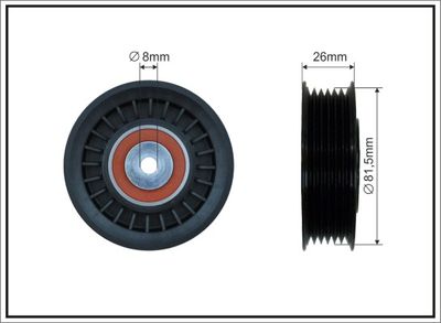 Tensioner Pulley, V-ribbed belt 276-22