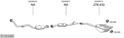 Układ wydechowy BOSAL SYS03488