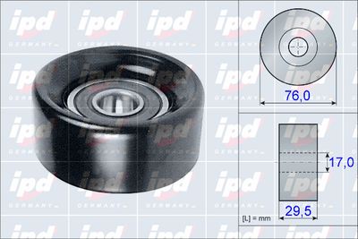 Паразитный / ведущий ролик, поликлиновой ремень IPD 15-3997 для ACURA MDX