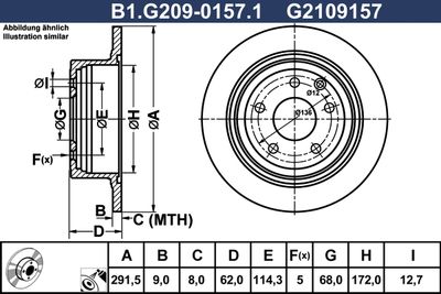 GALFER B1.G209-0157.1 Тормозные диски  для NISSAN JUKE (F15) 1.6 LPG