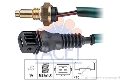 Датчик, температура охлаждающей жидкости FACET 7.3237 для FIAT TIPO