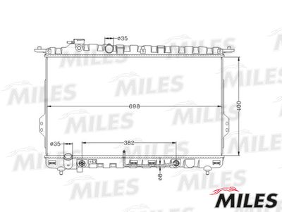 Радиатор, охлаждение двигателя MILES ACRB091 для HYUNDAI XG