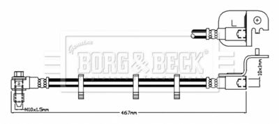 Brake Hose Borg & Beck BBH8830