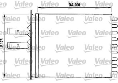 VALEO 812081 Радиатор печки  для FIAT PUNTO (Фиат Пунто)