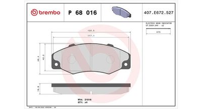 BREMSBELAGSATZ SCHEIBENBREMSE