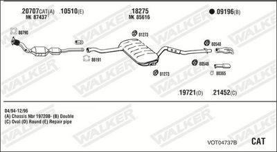 Изпускателна система WALKER VOT04737B