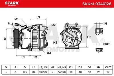 компресор, климатизация STARK SKKM-0340126