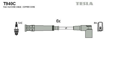 комплект запалителеи кабели TESLA T940C