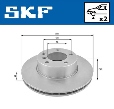 Brake Disc VKBD 80079 V2