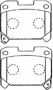 Комплект тормозных колодок, дисковый тормоз AISIN A2N027 для TOYOTA ARISTO