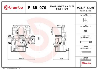 Bremsekaliber BREMBO F BR 079