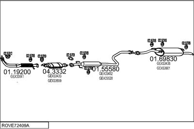 Układ wydechowy MTS ROVE72409A003233
