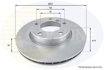 спирачен диск COMLINE ADC1702V