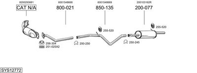 SISTEM DE ESAPAMENT BOSAL SYS12772