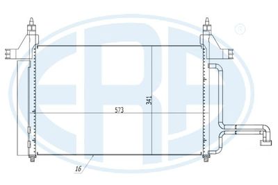 ERA 667168 Радиатор кондиционера  для FIAT STILO (Фиат Стило)