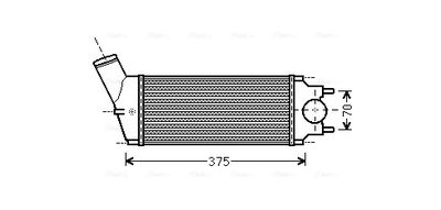 AVA QUALITY COOLING Intercooler, inlaatluchtkoeler (PEA4342)