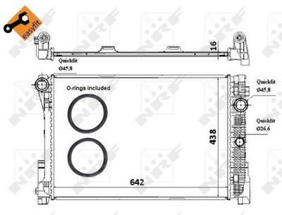 Radiator, engine cooling 58336