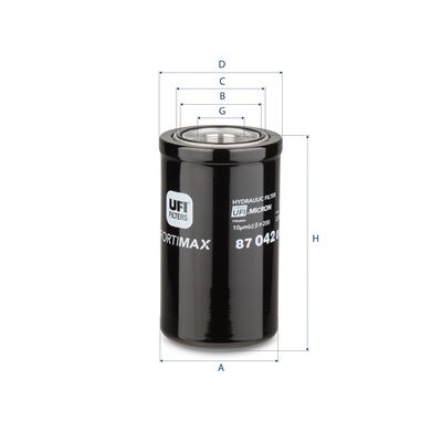 Hydraulisch filter (geschroefd) past: FENDT 307 C FARMER, 307 C TURBO FARMER, 307 CA FARMER, 307 CI FARMER 2WD, 307 CI FARMER 4WD, 308 C FARMER, 308 CA FARMER, 308 CI FARMER, 309 C TURBO FARMER
