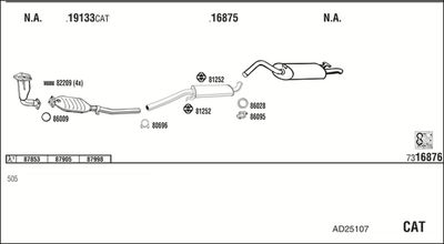 SISTEM DE ESAPAMENT WALKER AD25107