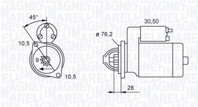Стартер MAGNETI MARELLI 063720040010 для PIAGGIO PORTER