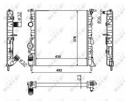 Radiator, engine cooling 58023