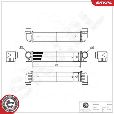 INTERCOOLER COMPRESOR ESEN SKV 98SKV139 1